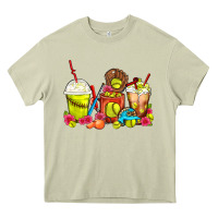 Mossy Softball Coffee Cups Heavy Core Tee - FaDigitalArtStudio