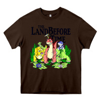 Chocolate Brown land before time pastel dinosaur friends Heavy Core Tee - linhVisuals