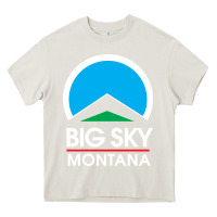 Cream big sky montana Heavy Core Tee - linhVisuals