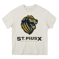 Cream st pius x high school athletics Heavy Core Tee - linhVisuals