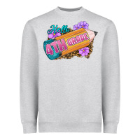 Heather Grey hello 4th grade Heavyweight Sweatshirt - RanaPortraitStore