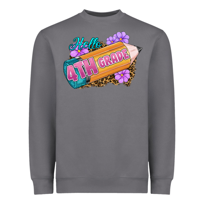 Hello 4th Grade Heavyweight Sweatshirt by RanaPortraitStore | Teevron