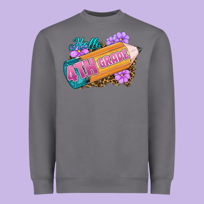 Hello 4th Grade Heavyweight Sweatshirt Designed By Ranaportraitstore