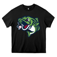 Black gwinnett stripers Heavy Core Tee - linhVisuals
