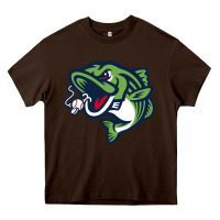 Chocolate Brown gwinnett stripers Heavy Core Tee - linhVisuals