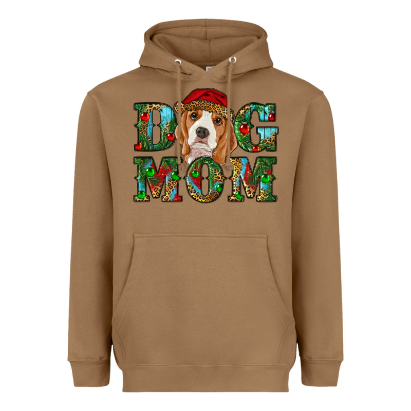 Christmas Dog Mom Beagle Heavyweight Hoodie by RanaPortraitStore | Teevron
