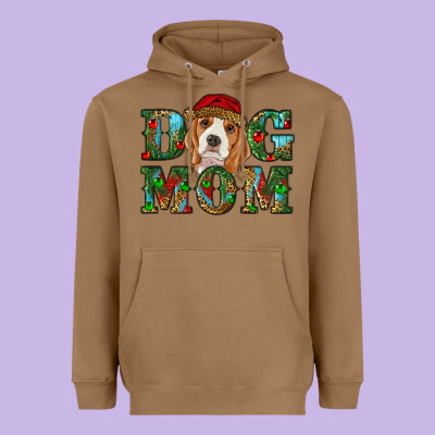 Christmas Dog Mom Beagle Heavyweight Hoodie Designed By Ranaportraitstore
