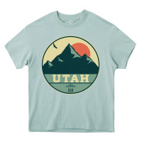Arona utah retro mountain badge Heavy Core Tee - linhVisuals