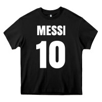 Black messi 10 Heavy Core Tee - linhVisuals