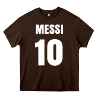 Chocolate Brown messi 10 Heavy Core Tee - linhVisuals