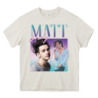 Cream matt healy homage Heavy Core Tee - linhVisuals