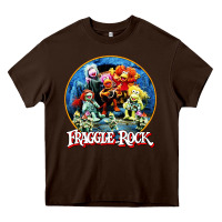 Chocolate Brown fraggle rock classic Heavy Core Tee - linhVisuals