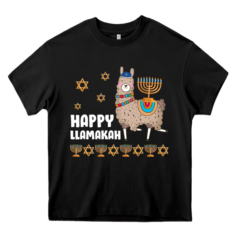 Happy Llamakah Llama Withorah Jewish Heavy Core Tee by linhVisuals | Teevron