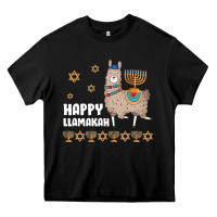 Black happy llamakah llama withorah jewish Heavy Core Tee - linhVisuals