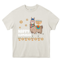 Cream happy llamakah llama withorah jewish Heavy Core Tee - linhVisuals