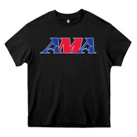 Black american motorcyclist association (AMA) Heavy Core Tee - linhVisuals