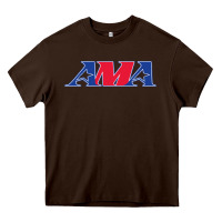 Chocolate Brown american motorcyclist association (AMA) Heavy Core Tee - linhVisuals