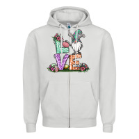 Dove Grey easter gnome easter bunny gnome Zipper Hoodie - Jasminsmagicworld