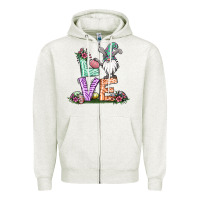 Easter Gnome Easter Bunny Gnome Zipper Hoodie | Teevron