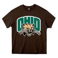 Chocolate Brown ohio bobc Heavy Core Tee - linhVisuals