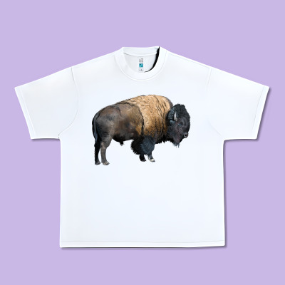 Bison Buffalo Urban Heavy Tee Designed By Lillyallendesigns