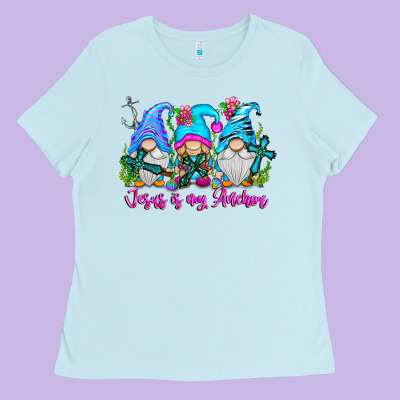 Jesus Is My Anchor Ladies Tee Designed By Cowhidedigitalart