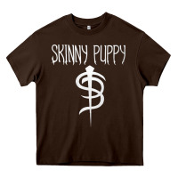 Chocolate Brown Skinny Puppy Heavy Core Tee - linhVisuals