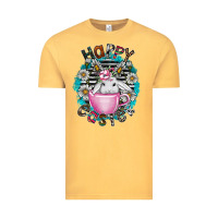 Vintage Mustard Happy Easter Vintage Tee - CowhideDigitalArt