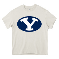 Cream byu couga s Heavy Core Tee - linhVisuals