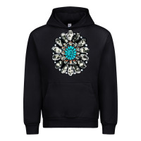 Black cowhide aztec gemstone Urban Hoodie - RanaPortraitStore