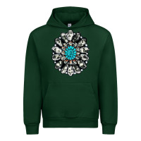 Forest Green cowhide aztec gemstone Urban Hoodie - RanaPortraitStore