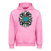 Fuchsia Pink cowhide aztec gemstone Urban Hoodie - RanaPortraitStore