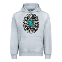 Heather Grey cowhide aztec gemstone Urban Hoodie - RanaPortraitStore