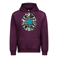 Mauve Wine cowhide aztec gemstone Urban Hoodie - RanaPortraitStore