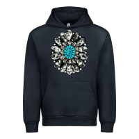 Navy cowhide aztec gemstone Urban Hoodie - RanaPortraitStore