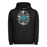 Pigment Black cowhide aztec gemstone Urban Hoodie - RanaPortraitStore