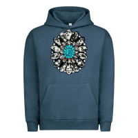 Pigment Midnight Navy cowhide aztec gemstone Urban Hoodie - RanaPortraitStore