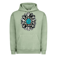 Pigment Oil Green cowhide aztec gemstone Urban Hoodie - RanaPortraitStore