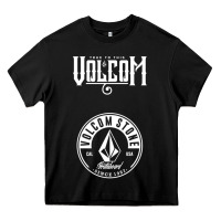 Black Volcom Style Heavy Core Tee - linhVisuals