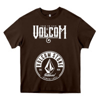 Chocolate Brown Volcom Style Heavy Core Tee - linhVisuals