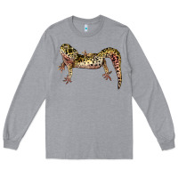 Heather Grey Gecko Lizard Illustrations Long Sleeve Tee - LillyAllenDesigns