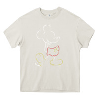 Cream micke mouse tshirt Heavy Core Tee - linhVisuals