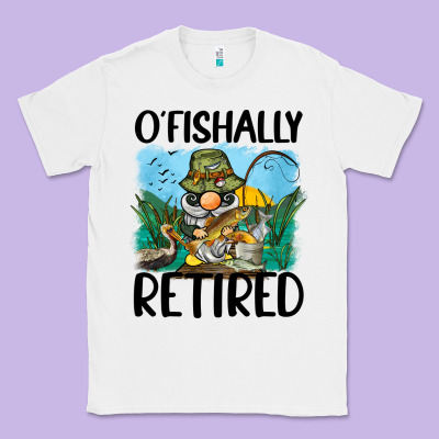 O' Fishally Retired Classic Tee Designed By Barkaloodesign