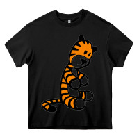 Black Calvin Bill Watterson Heavy Core Tee - linhVisuals