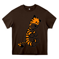 Chocolate Brown Calvin Bill Watterson Heavy Core Tee - linhVisuals