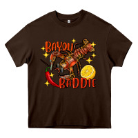 Chocolate Brown Crawfish bayou baddie Heavy Core Tee - FaDigitalArtStudio