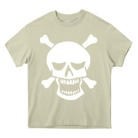 Mossy skull crossbones Heavy Core Tee - linhVisuals