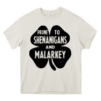 Cream prone to shenanigans and malarkey Heavy Core Tee - linhVisuals