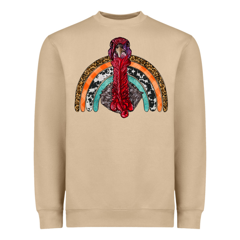 Thanksgiving Turkey Rainbow Heavyweight Sweatshirt by RanaPortraitStore | Teevron