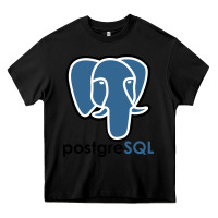 Black Postgresql Heavy Core Tee - linhVisuals